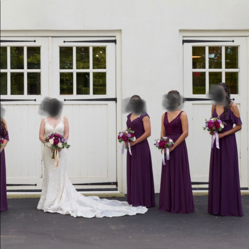 Mori Lee Purple Bridesmaid Dress